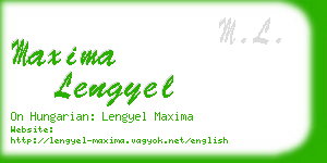 maxima lengyel business card